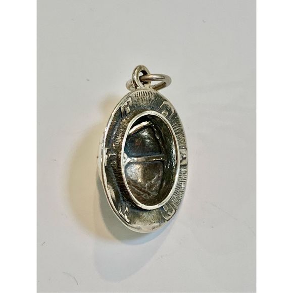 Construction Hat Sterling Silver Jewelry Charm #safety helmet - Picture 2 of 3